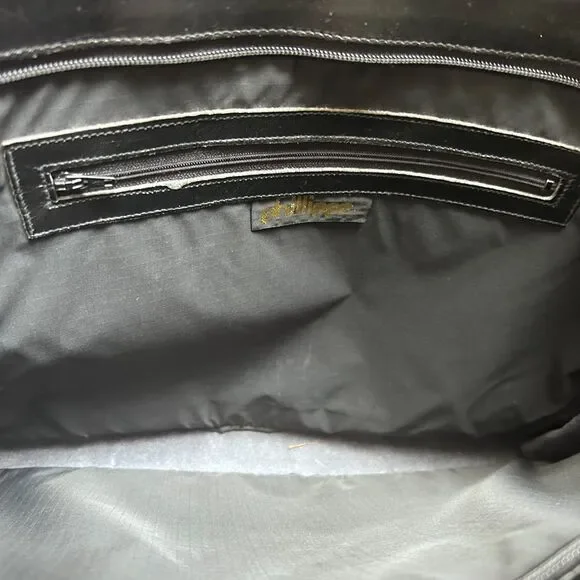 Vintage Phillippe Black Leather Structured Tote Bag H11"x W14.75" - Picture 6 of 9